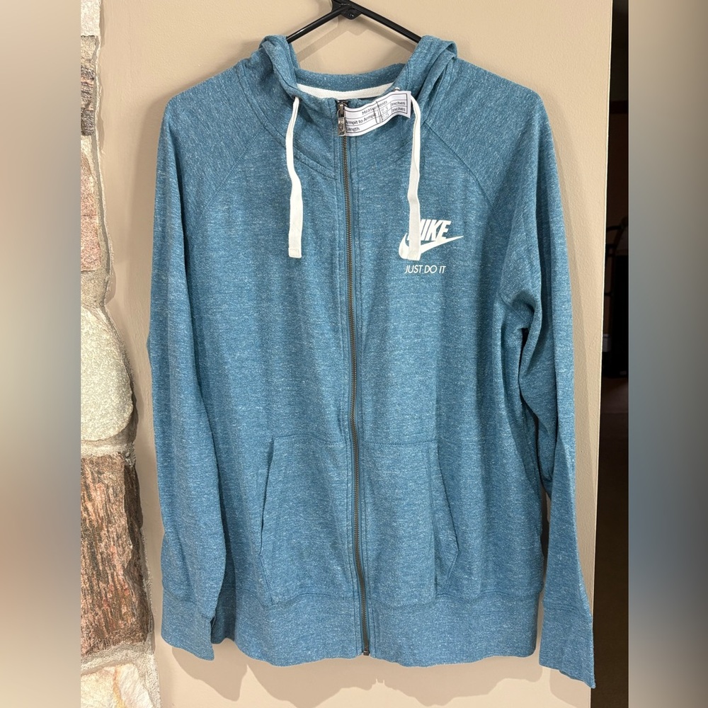 Nike Training Women's Full Zip Hoodie Jacket Turquoise Size XL EUC